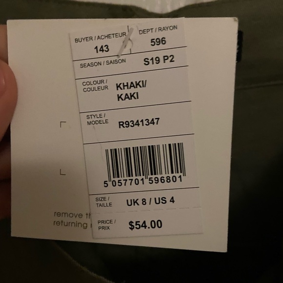 Misguided cargo pants in Khaki green, size US 4/UK8 - Picture 5 of 6